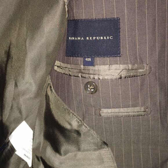 Lt brown Banana Republic 3 button suit coat jacket - Picture 4 of 4